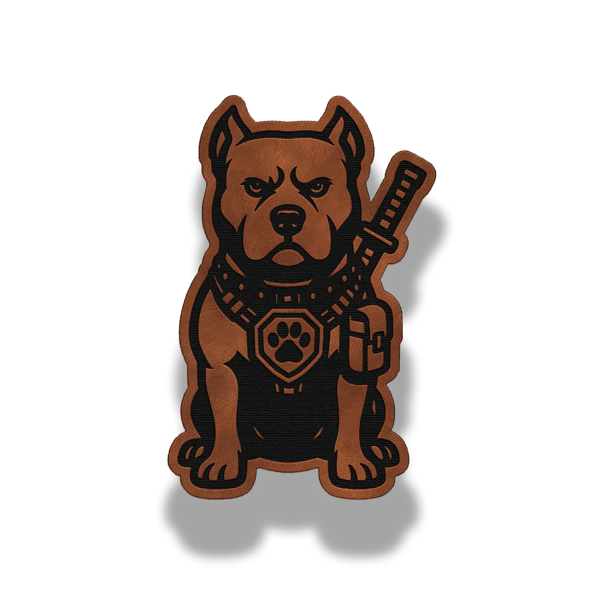 Tactical Pitbull Dog Patch – Leatherette Morale Patch