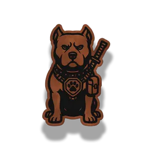 Tactical Pitbull Dog Patch – Leatherette Morale Patch