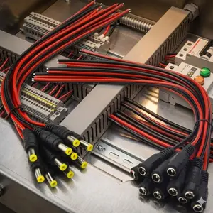 12V DC Power Connector Kit, 5.5x2.1mm LED Strip Adapter, CCTV Camera Cable, Electrical Connectors for Installation, 20/50 Pcs Optional