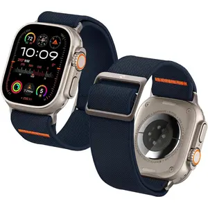 Spigen Lite Fit Ultra Band Designed for Apple Watch Band for Apple Watch Ultra 2/Ultra 49mm, Series 10 46mm, 9/8/7 45mm, SE2/SE/6/5/4 44mm, 3/2/1 42mm Nylon Solo Loop - Navy