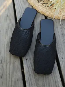 Mesh Mule Slippers, Breathable Net Design, Square Toe Simple Style, Low Heel Comfort, Easy Match Daily Wear, Casual Fashion
