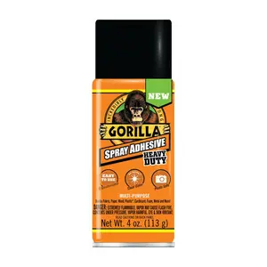 Gorilla 4 oz Heavy Duty Super Strength Spray Adhesive, Clear