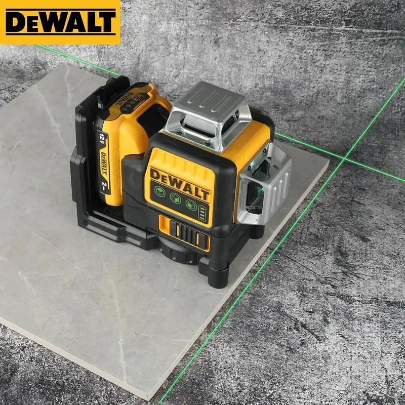 DEWALT 089 12V MAX 3x360 Green Beam Laser Level Kit with 2.0Ah Battery Charger and Storage Bag for Professional Construction, Full Room Layout, IP65 Dustproof Waterproof Automatically Self Leveling 3D Three Plane Tool
