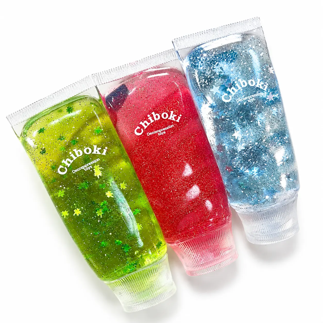 Toothpaste Inspired Squishy - Squilo Sparkly Glitter Moldable Non-Rebound Faseline Filling Jelly Tube Sensory Fidget Toys