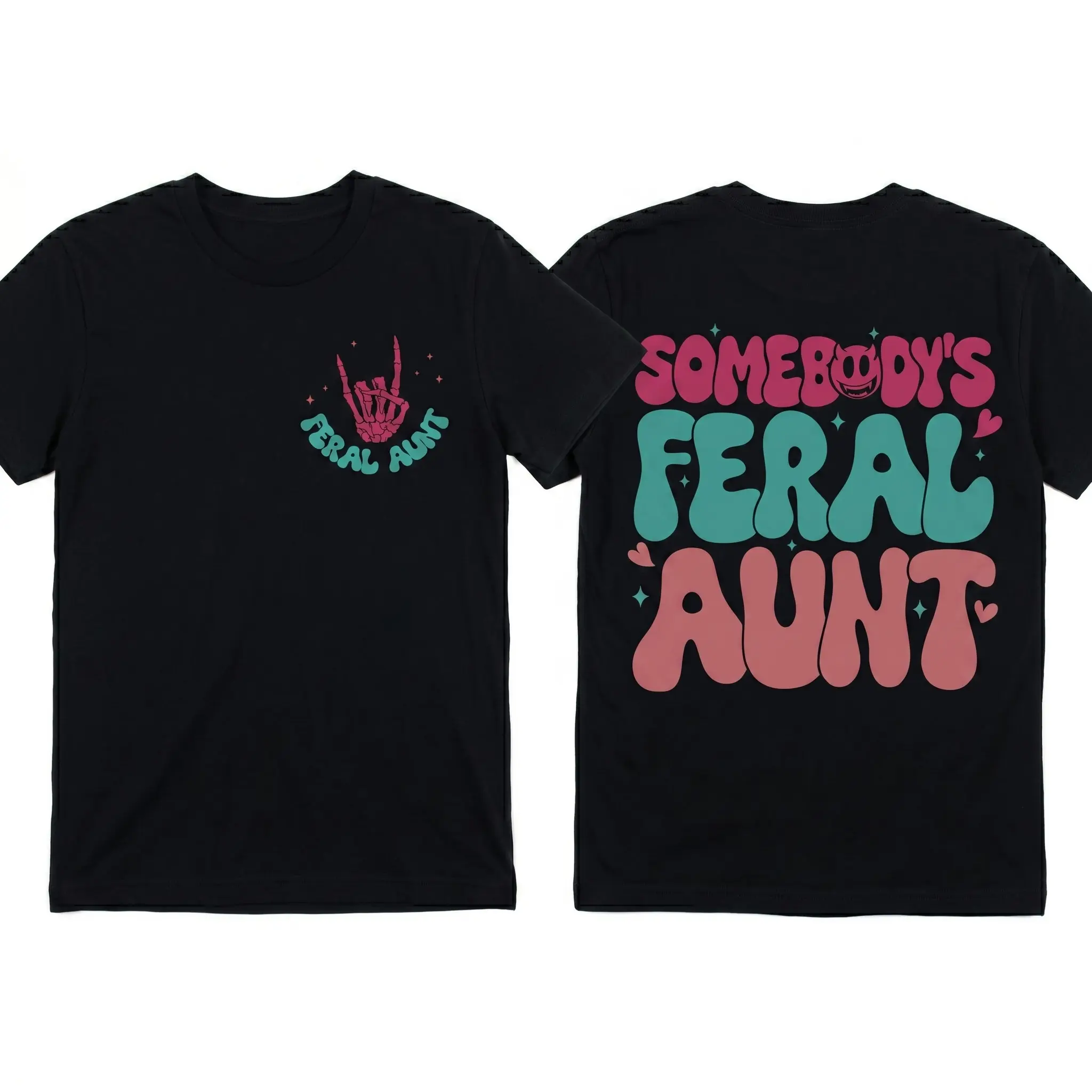 Somebody's Feral Aunt T-shirt, Gift for Aunt, Funny Auntie Shirt, Aunt Birthday Gift, Sister Gift,Casual,shirts