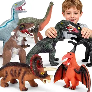 7 Piece Jumbo Dinosaur Toys Big Dinosaur Toy for Boys Realistic Giant Dinosaur Toys for Kids 3-5 - Perfect Dinosaur Gifts for Kids