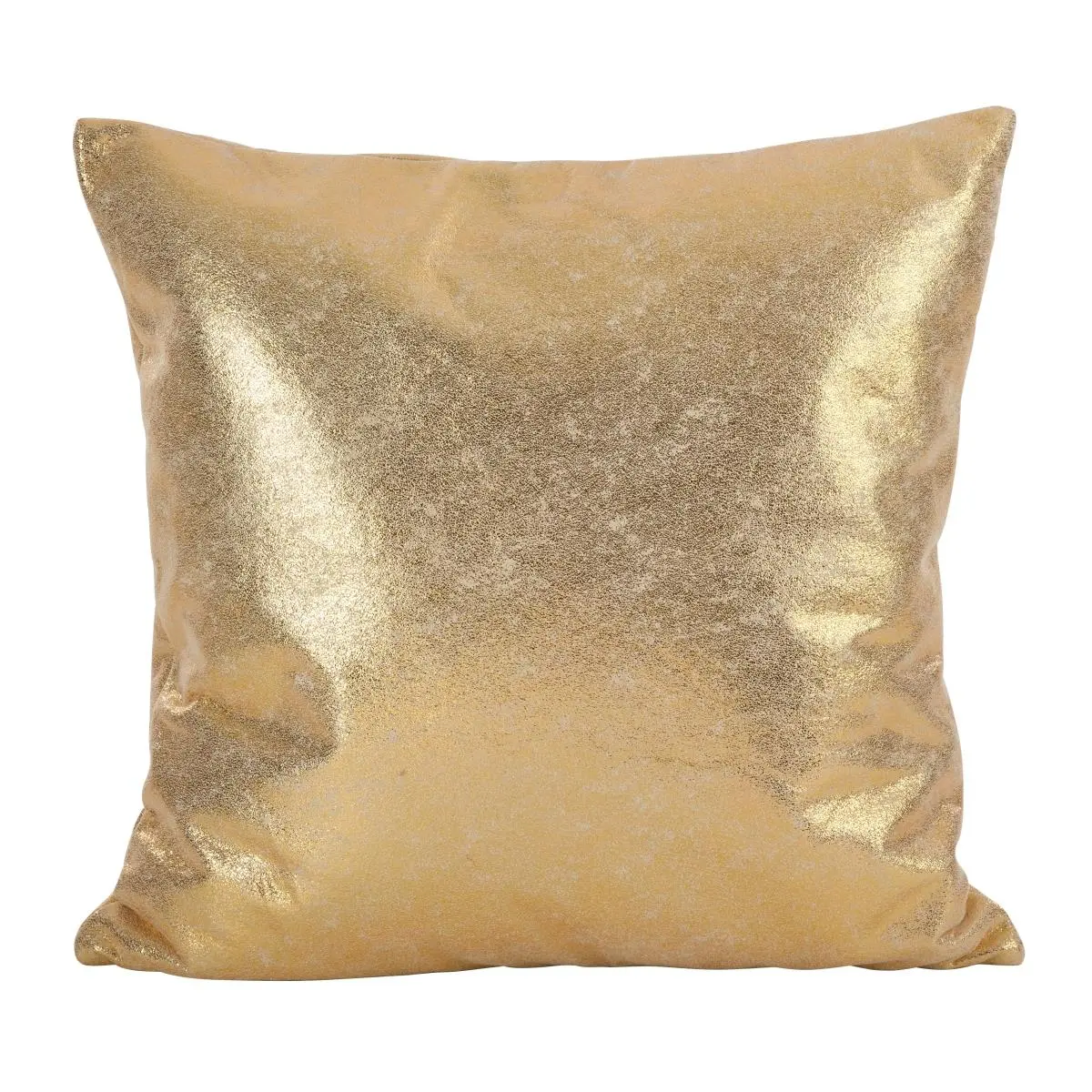 212 MAIN SARO 1793.GL20S 20 in. Square Down-Filled Decorative Cushion, Gold, Shimmering Metallic Foil Surface, Glam Look, Creative Decorative Cushion