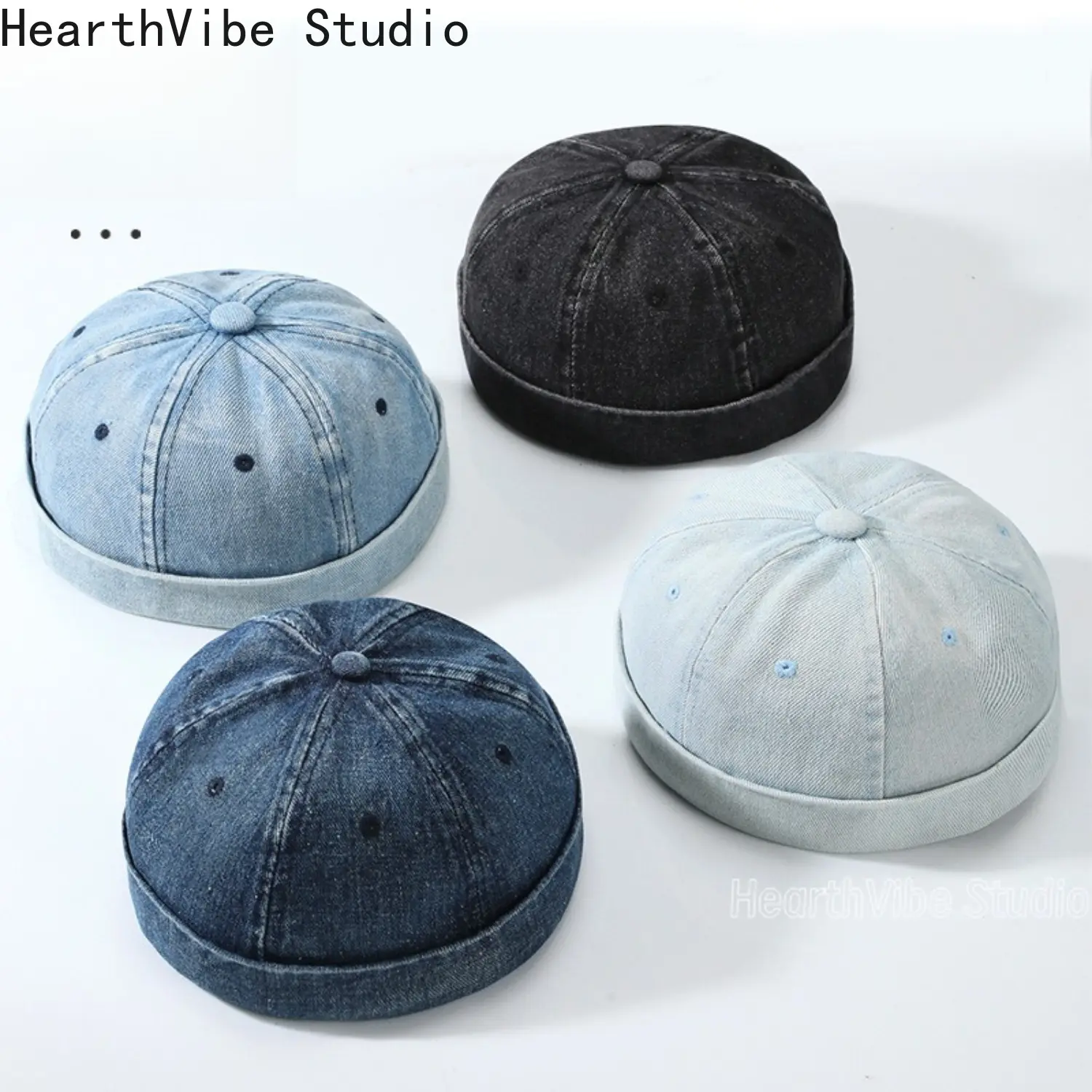 Solid Cotton Docker Hat, Unisex Casual Sailor-Style Brimless Cap with an Adjustable Strap for Outdoor Sports, Clothing, Hiking / Light Outdoor