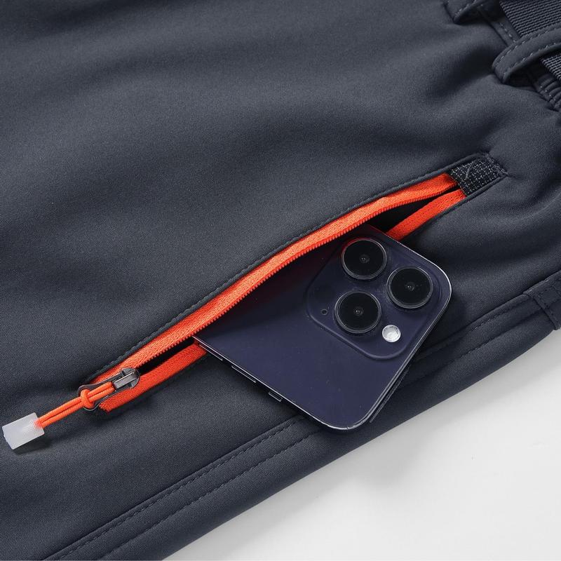 Men’s Waterproof Insulated Softshell Pants for Cold Weather Hiking Winter Snow Skiing with Zippered Pockets Climbing Thermal Jogger Trousers Sports Jogging Wear Workout Casual Baggy pants for men cargo pants for men