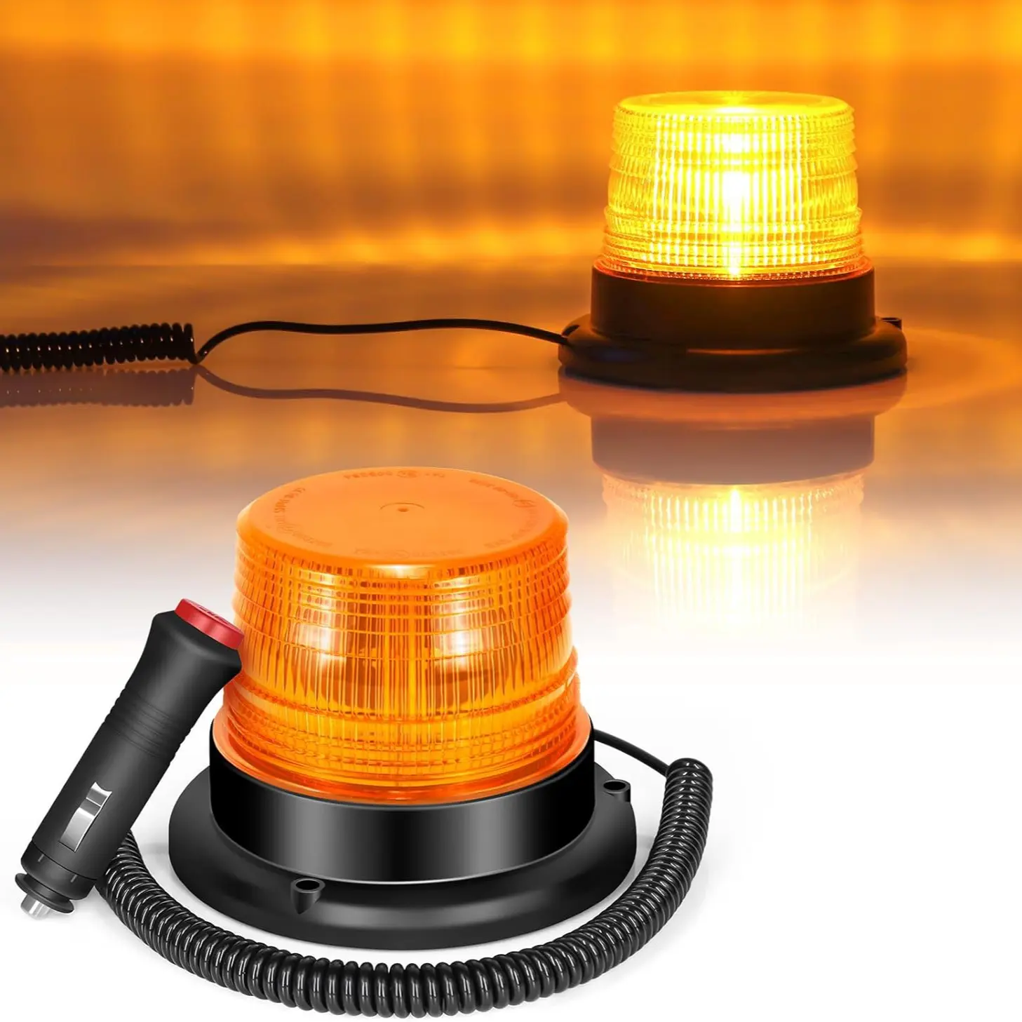 LED Beacon Light Amber 24 LED Mini Car Rooftop Light Bar For Vehicles Tractors