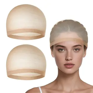 1 Pack 2 Pcs Wig Cap For Wig Medium Nude Wig Caps Stretchy Nylon Stocking Caps