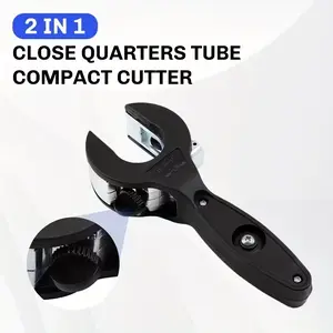 Ratchet Pipe Cutter Tool, One-Handed Quick Cutting, Cuts 5/16 Inch Stainless Steel Copper Aluminum, Ideal for Home Work