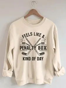 Feels Like A Penalty Box Kind Of Day T-Shirt/Hoodie/Sweatshirt, Hockey Lover Sweater, Sports Humor Graphic Top, Casual Winter Fan Apparel, Funny Hockey Gift, Ice Rink Game Day Shirt, Unisex Cozy Fan Outfit, Goalie Player Tee