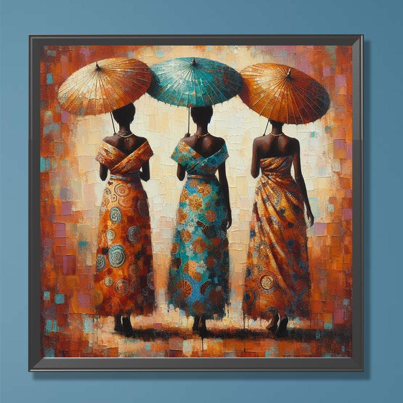 Paint By Numbers Kit On Canvas DIY Oil Art African Woman Home Wall Decor 40x40cm