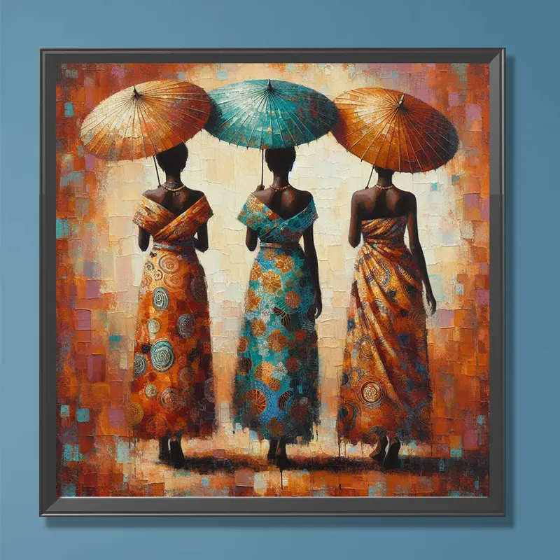 Paint By Numbers Kit On Canvas DIY Oil Art African Woman Home Wall Decor 40x40cm