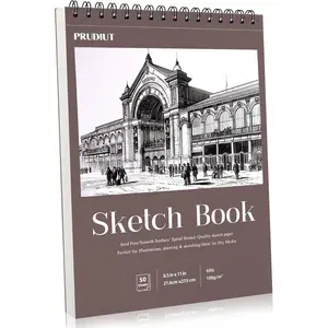 Sketch Book 8.5×11 inch Spiral Bound Sketch Pad 50 Sheets 68lb/100gsm Acid-Free Sketchbook for Drawing Painting Sketching Art Paper Drawing Supplies for Teens Adults Artists Graduation Gifts