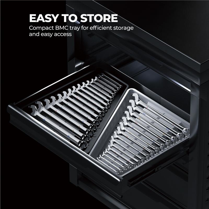 toolant Max Grip 30pcs Professional Metric & SAE Combination Wrench Set with Long Pattern Offset Heads Anti-Slip Teeth & Color-Coded Markings for Machinist, Auto, Maintenance, DIYer