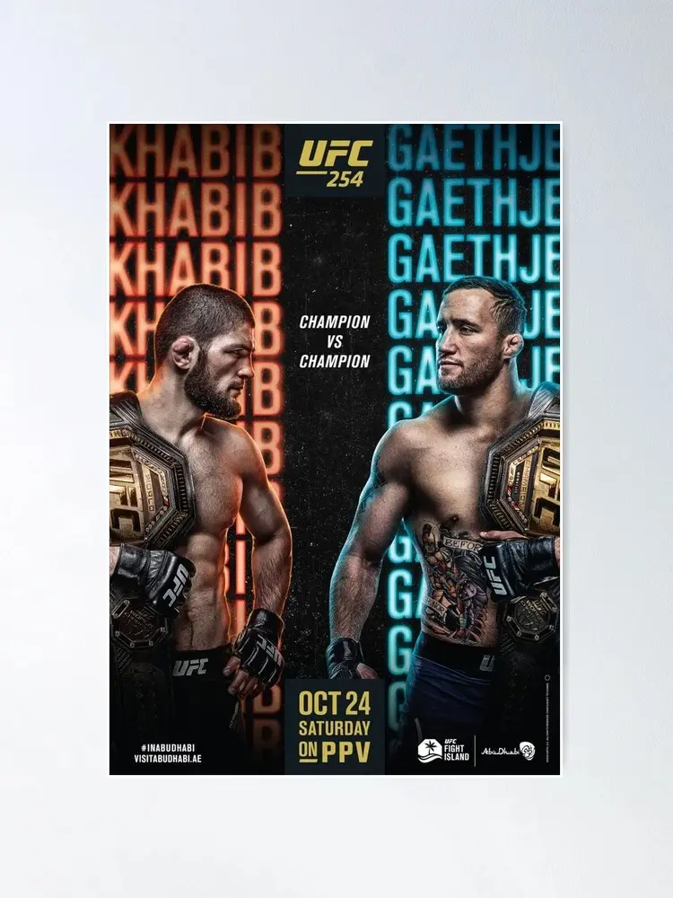 UFC 254 OFFICIAL: Khabib Vs Gaethje Poster