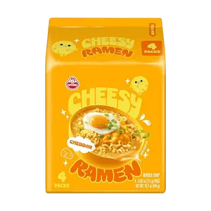 OTTOGI Korean Cheddar Cheese Ramen 4 Pack 111g - Instant Noodles for Quick Meals