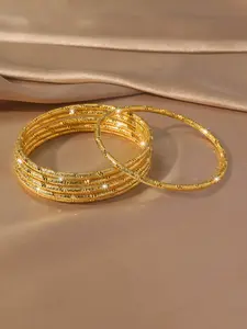 3mm women's frosted bracelet, wedding accessory bracelet, copper plated gold bracelet, Valentine's Day, Mother's Day gift for girls, Elegant Bangle, Trendy Stack Bangle, Fashionable Bangle