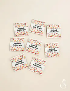 Handmade Just for You Flower Bed Woven Quilt Labels Minki Kim #020