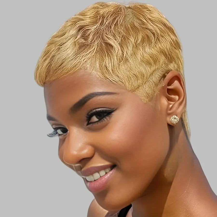 Hot New Arrived 613 Human Hair Short Pixie Cut Wigs for Black Women, Glueless and Natural Look for Daily Use