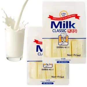 Milk Classic Rice Cracker 240g 2 Pack Large Size 밀크 클래식 쌀과자 - Korean Snack with Milk Flavor - Soft, Melt-in-the-Mouth Texture - Perfect Asian Rice Crackers for Light Snacking, Sweet & Milky