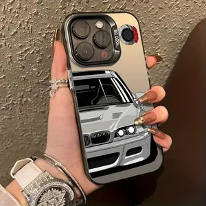 Fashion Car Pattern Phone Case, High-Quality Protection for iPhone Models, Birthday Gift, Holiday Present, Couple Phone Case