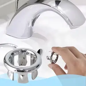 2-4PCS Bathroom Sink Overflow Covers Trim Ring Cap, Round Ring Basin Insert Replacement, Useful Sink Hole Cover, Tub Drain Stopper, Bathroom Essentials Accessories