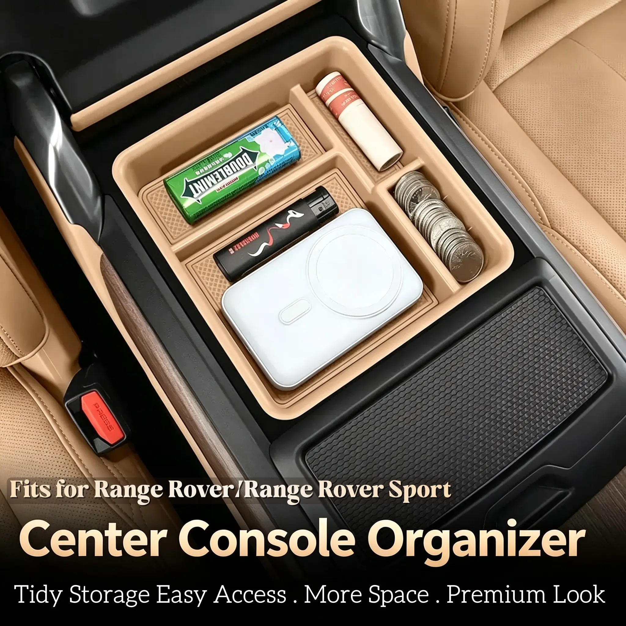 Fits 2023-2026 Range Rover Sport & Range Rover, Center Console Armrest Storage Box, Armrest Storage Organizer Tray, Car Central Control Storage Case, Interior Storage Holder, Car Interior Organizer Accessories
