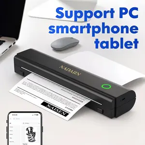 Portable Printers Wireless for Travel, N80 Home Organizer Wireless Thermal Printer Bluetooth Inkless Printer Support 8.5" X 11" US Letter & A4, Compatible with iOS, Android, Laptop