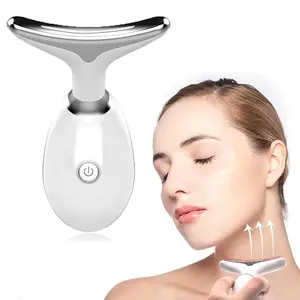 Electric Massager LED Color Light Facial Beauty Instrument Eye Face Neck Massage Device, New Condition, Contains Batteries or Cells