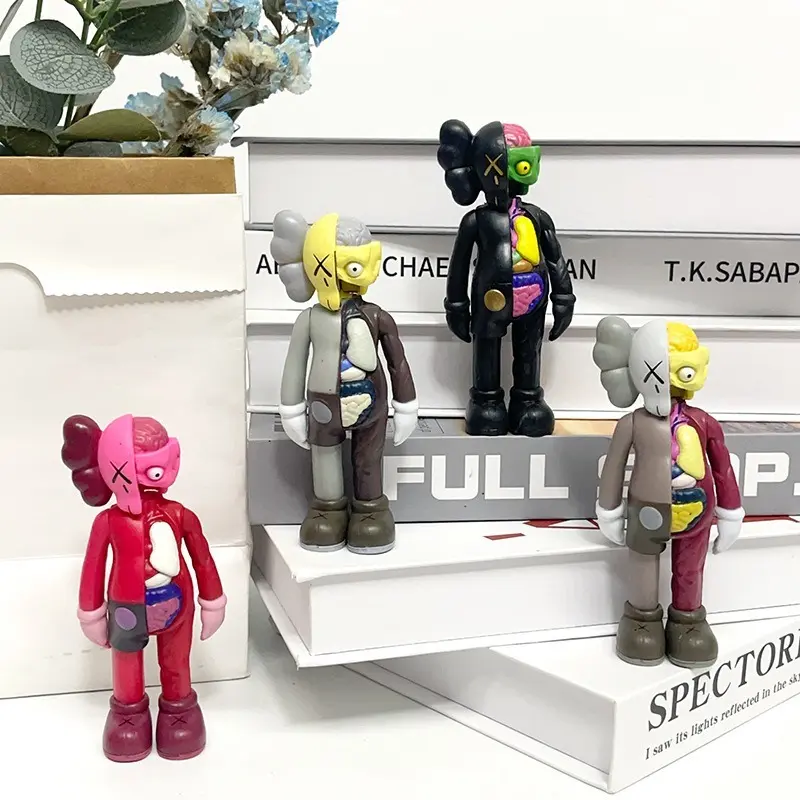 4-Piece Set 10cm KAWS XX-Eye Anatomical Figure – Stylish PVC Action Figure/Statue – Collectible for Desk or Car Decoration