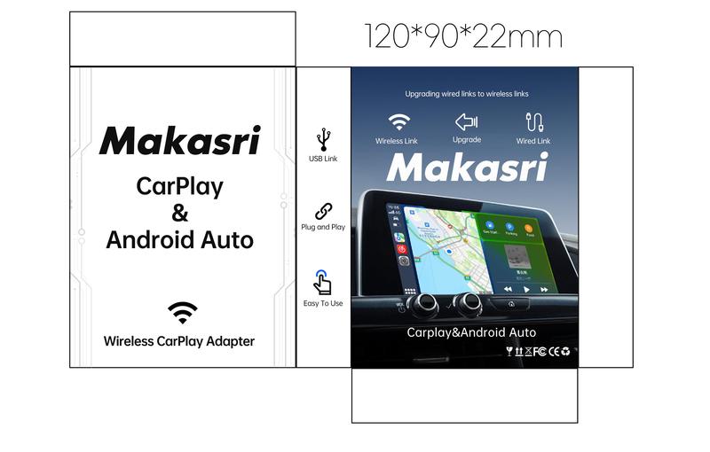 Mini Wireless Apple CarPlay Adapter, for both Apple and Android,converts wired to wireless, suitable for factory wired CarPlay cars from 2016+