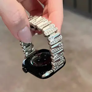 WatchUnit Luxury Metal Band Compatible with Apple Watch Series 11-1, SE, Ultra (38mm-49mm), Adjustable Bracelet Strap for Women
