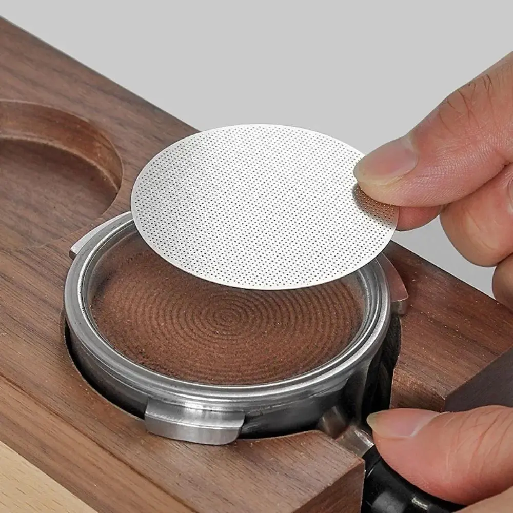 Espresso Puck Screen Coffee Filter 51mm 53.5mm 58.5mm Reusable Holder 0.2mm Lightweight Stainless Steel Reusable Filter For 51mm 54mm 58mm Portafilter Barista Kitchen Accessories Home