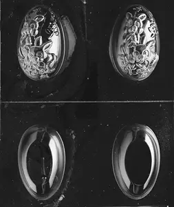 Easter 3d Bunny Egg Mold 4 Cavity