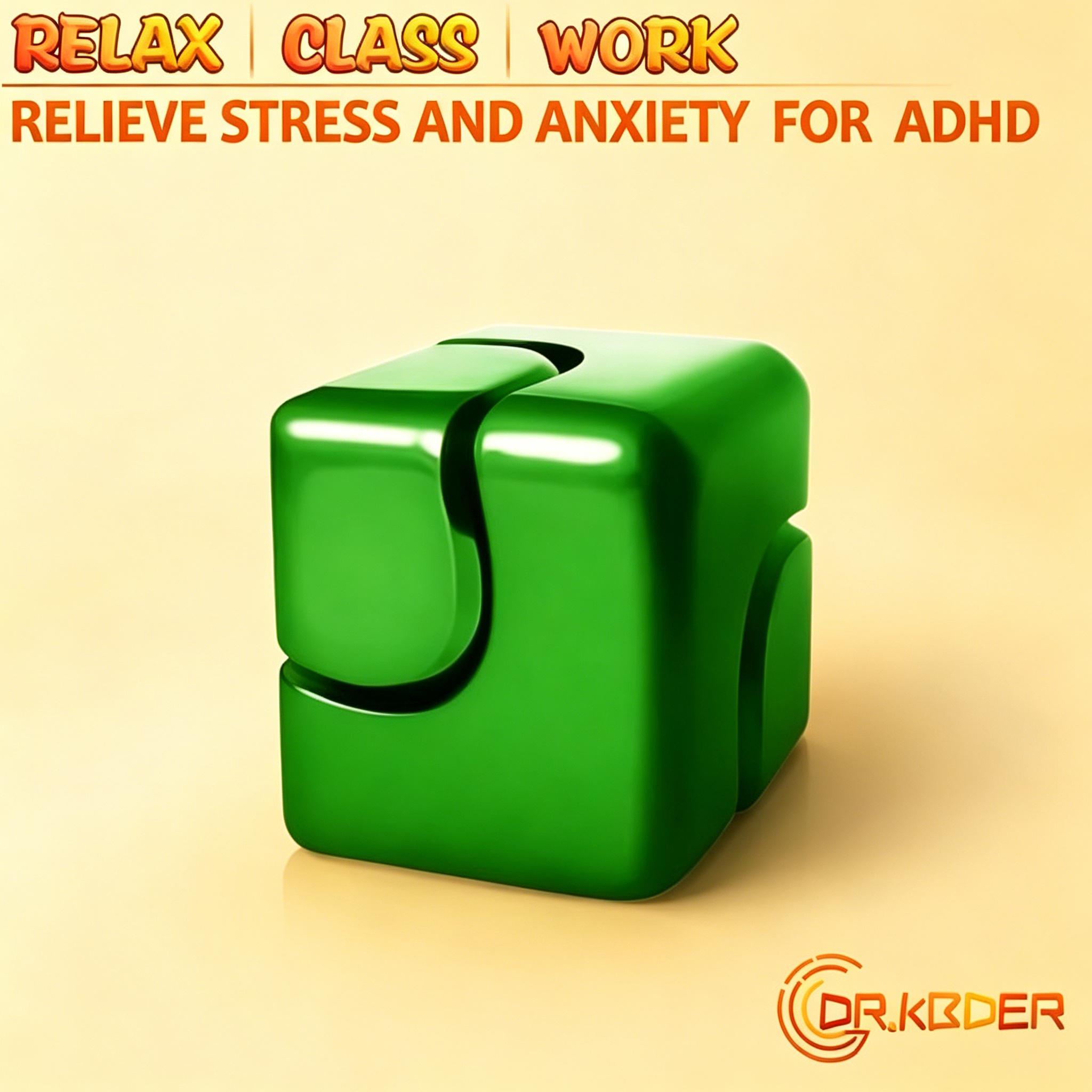 Fidget Spinner Cube Toys for Adults & Teens, Metal EDC Cool Desk Gadget, Anxiety Stress Relief Sensory Fidget Toy, ADHD Finger Toy, Easter Basket Stuffers & Valentine Gift for Boys