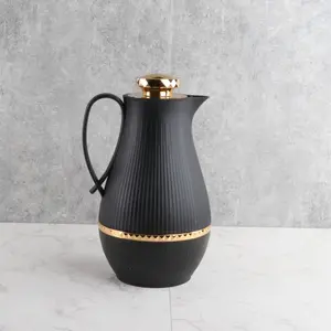 Mirarabel 1000ml Thermos Teapot (Arabic Style Insulated Coffee Pot Dallah With Gold Lid)