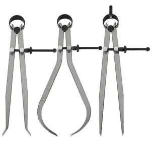 3 count Spring Caliper/Divider Set, 8 inches Inside Spring Outside Divider Caliper Set, Calipers Measuring Tool for  Turning Lathe Projects