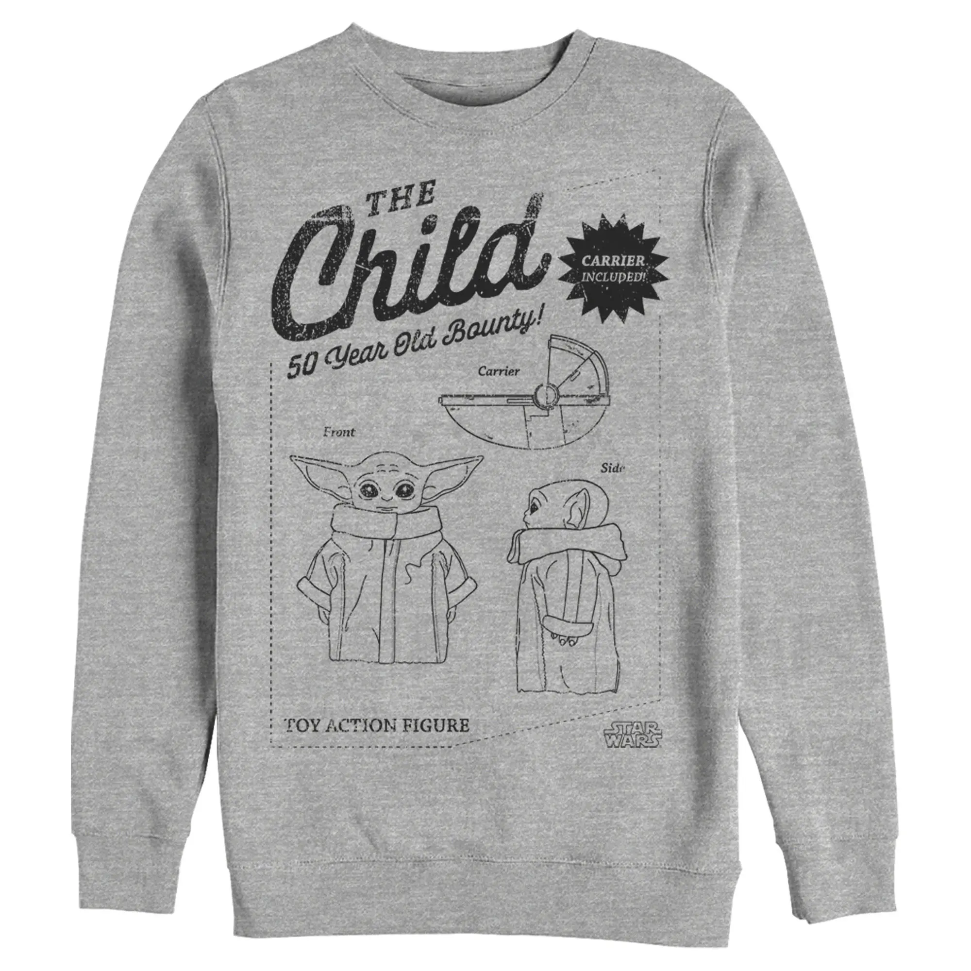 Men's Star Wars The Mandalorian The Child Fifty Year Old Bounty Sweatshirt
