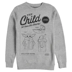 Men's Star Wars The Mandalorian The Child Fifty Year Old Bounty Sweatshirt