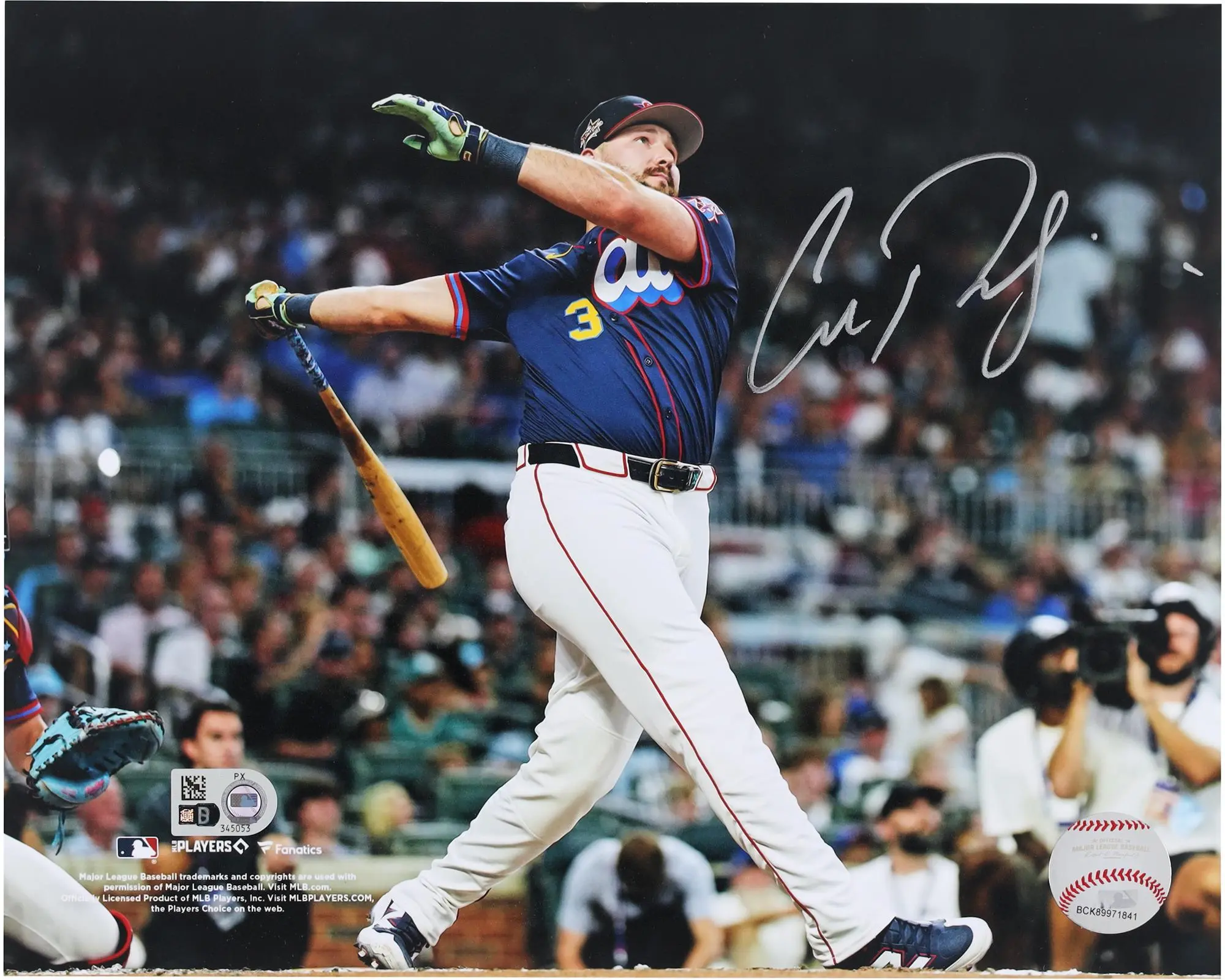 Cal Raleigh Seattle Mariners Autographed 2025 MLB Home Run Derby 8" x 10" Photograph - Fanatics Authentic Certified
