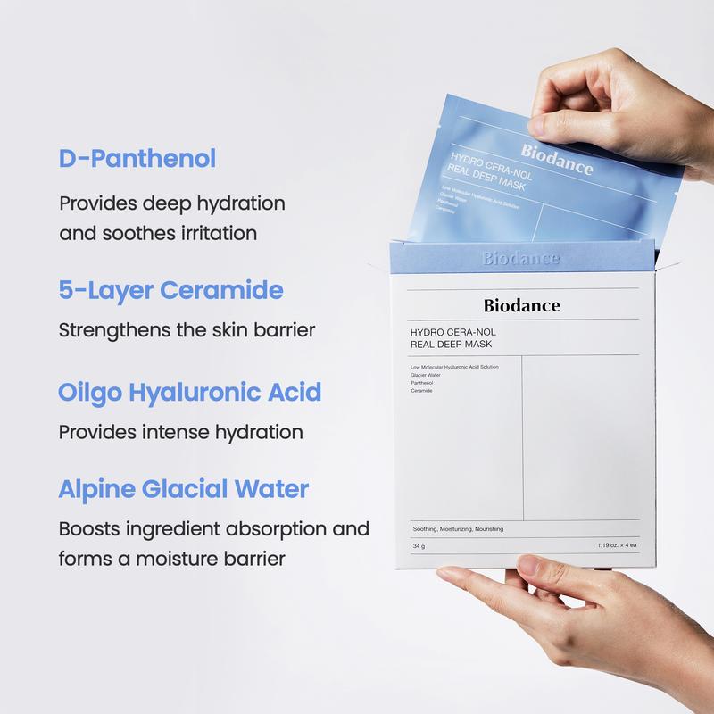 [Biodance Official] Cera-nol All Day hydrating DuoㅣHydro Cera-nol Real Deep Mask & Cera-nol Gel Toner Pads, Double Hydrating