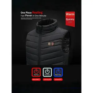 Without Battery Heated Vest for Men and Women, Three Heating Levels, 17 Heated Areas, Ideal for Sports and Outdoor Activities, Perfect Christmas Gift