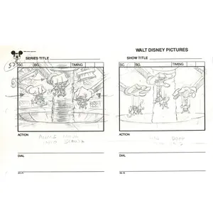 Chip n Dale Rescue Rangers Original Production Animation Storyboard Walt Disney FIRST EPISODE 1988 A150