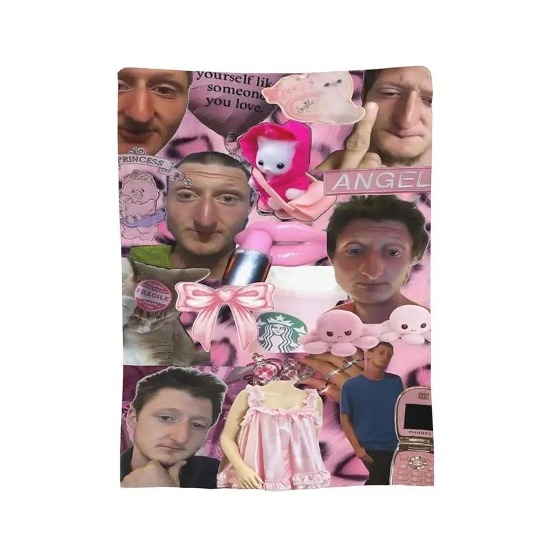 Daniel Larson Cartoon Flannel Blanket – Ultra-Soft Anime Throw, All-Season Couch & Bed Blanket, Perfect Gift，bed couch nap，perfect christmas