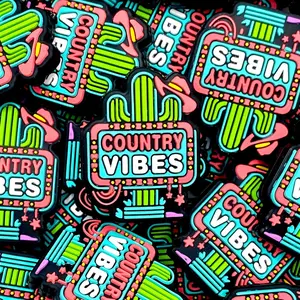 Country Vibes Silicone Focal Beads - Western Cactus DIY for Beadable Accessories