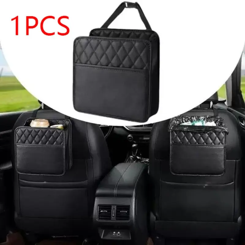 Car Interior Seat Back Storage Box Universal Hanging Headrest Organizer, Car Interior Accessory, Foldable Bag for Phones Umbrellas Tissues and Essentials, Car Accessories