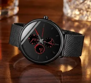 Men's Mesh-band Quartz Casual Business Luminous Watch